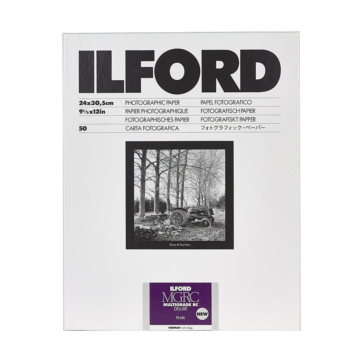 Ilford Multigrade V RC Deluxe Pearl Black/White Photo Paper, 9.5x12", 50 Sheets