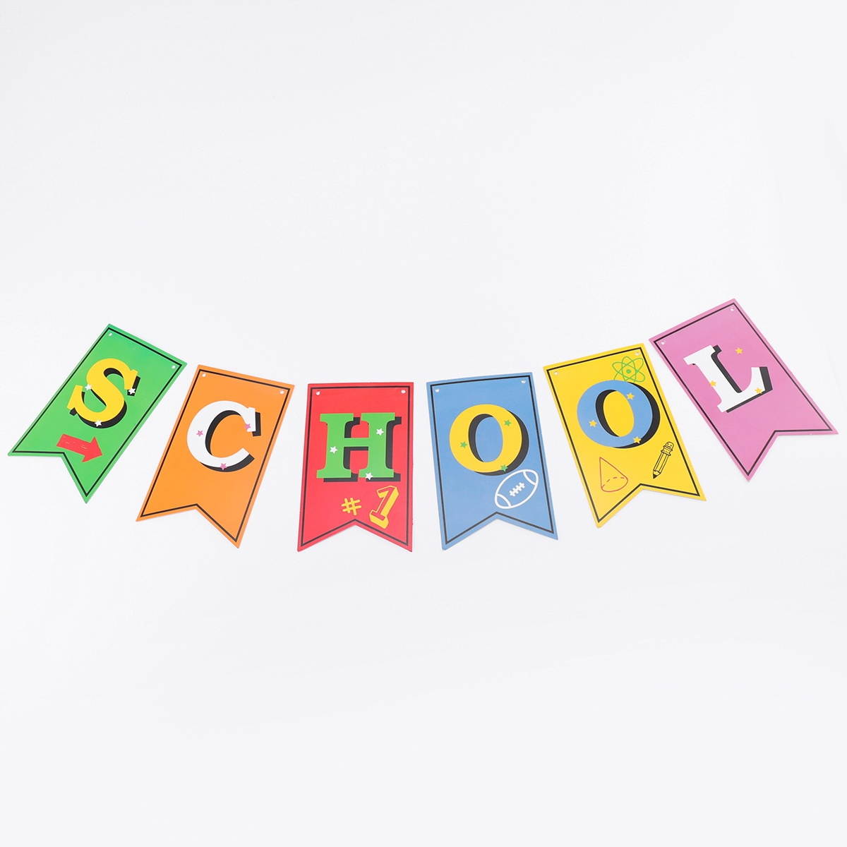 1 Set Back To School Banner 2 in 1 Welcome Banner Hanging Ornament Pull Flag Party Decorations First Day of School Banner for Classroom School Hanging Decor Sign