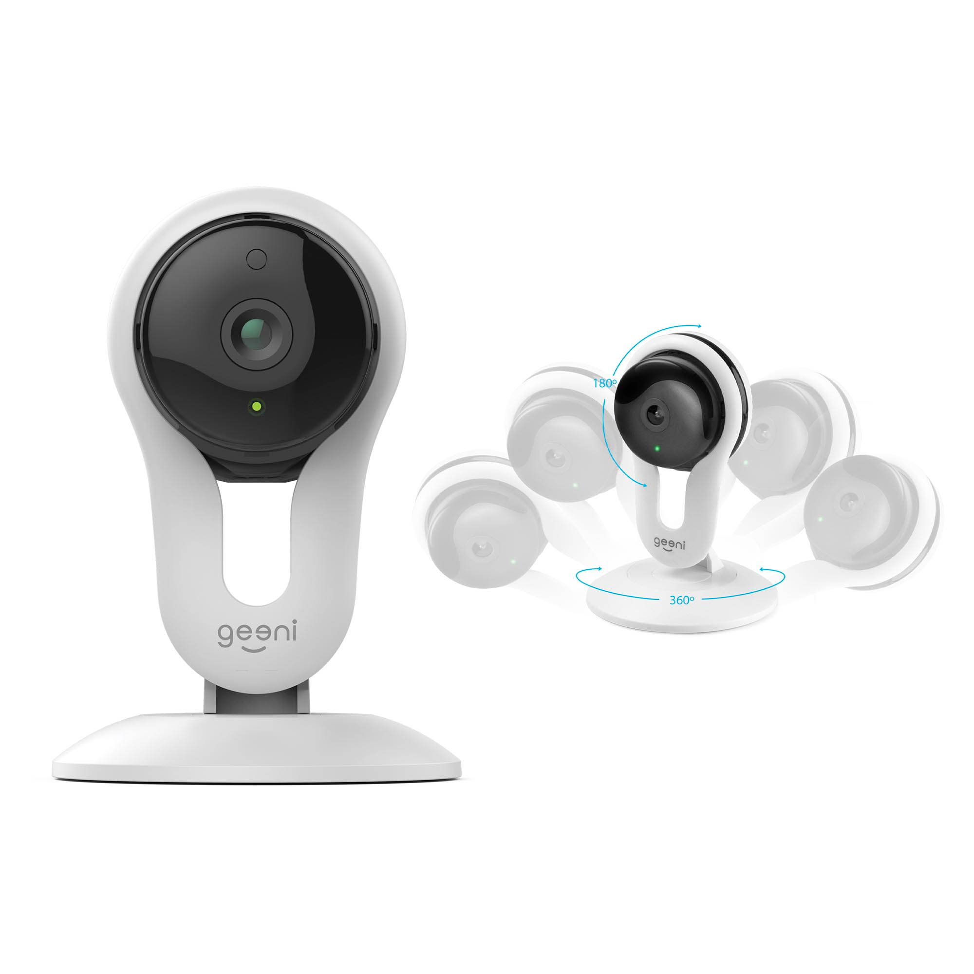 Geeni Aware 1080p HD Wi-Fi Security Camera &ndash; Indoor Security Camera for Home Security &ndash; No Hub Required &ndash; Works with Amazon Alexa, Google Assistant & Microsoft Cortana, Requires 2.4 GHz Wi-Fi