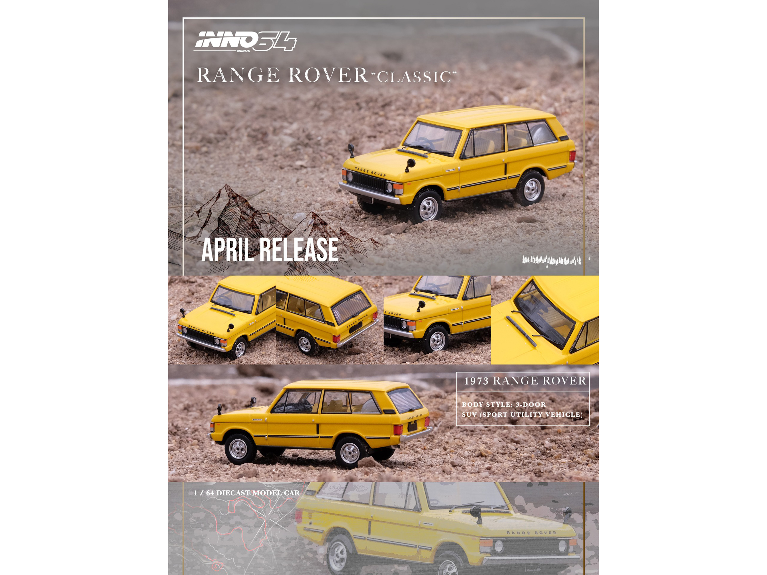 1985 Land Rover Defender 110 County Station Wagon Russet Brown with White Top Limited Edition to 1800 pieces Worldwide 1/64 Diecast Model Car by Mini GT