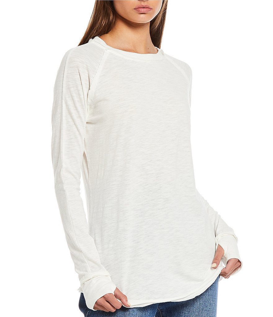 C&V Chelsea & Violet Thumbhole Long Sleeve Knit Tee