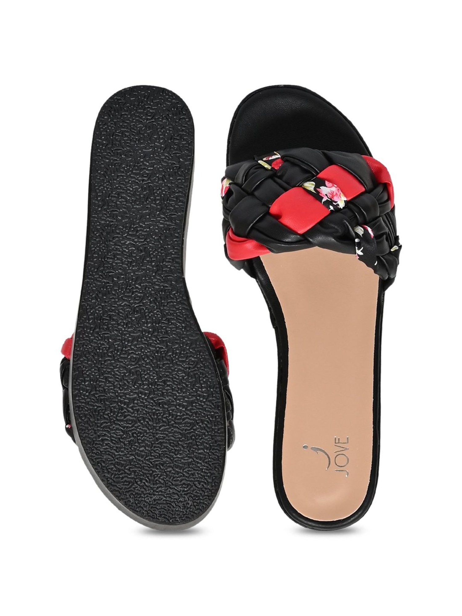 Jove Women's Black Casual Wedges