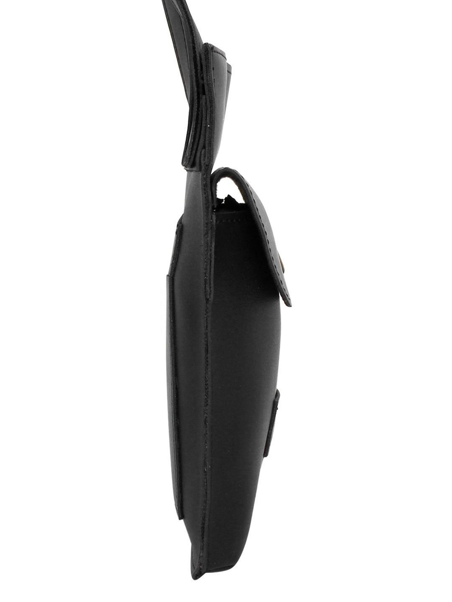 Yelloe Black Solid Small Pouch