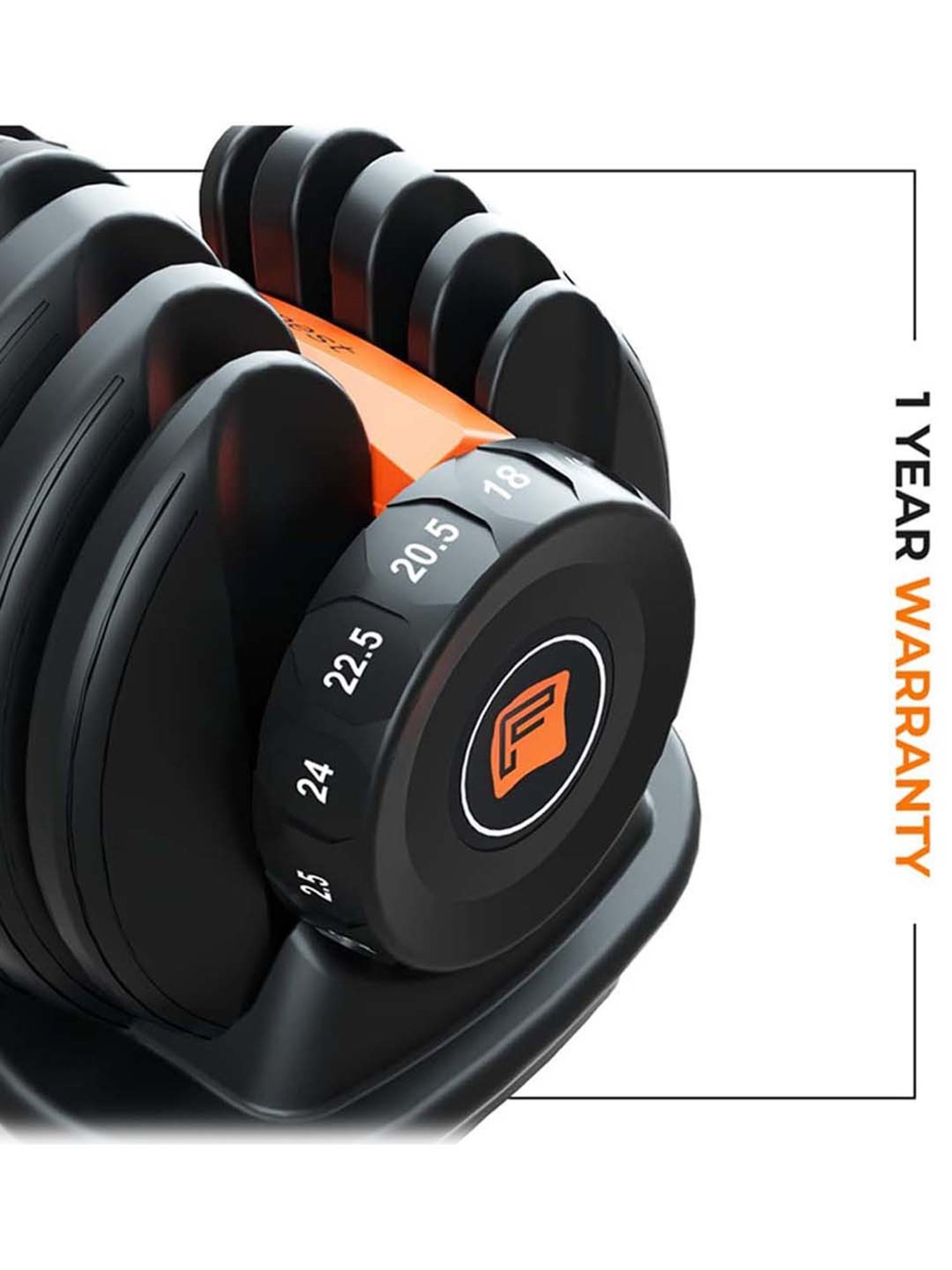 Flexnest Adjustable Iron Dumbbell, (5kg to 40kg), Home Gym Exercise Set 40Kg, Set of 1