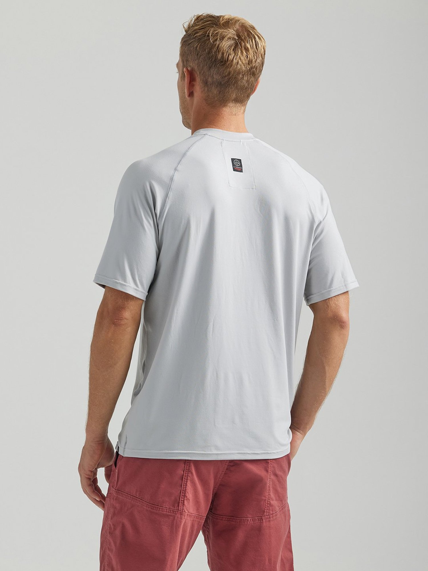 ATG By Wrangler Light Grey Regular Fit Crew T-Shirt