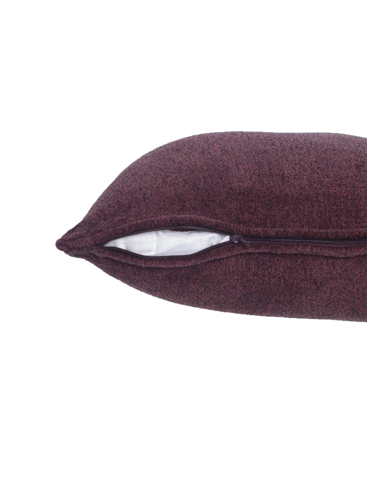 Maspar Colorart Charlotte Solid Purple 110 TC Cotton Blend Cushion Cover