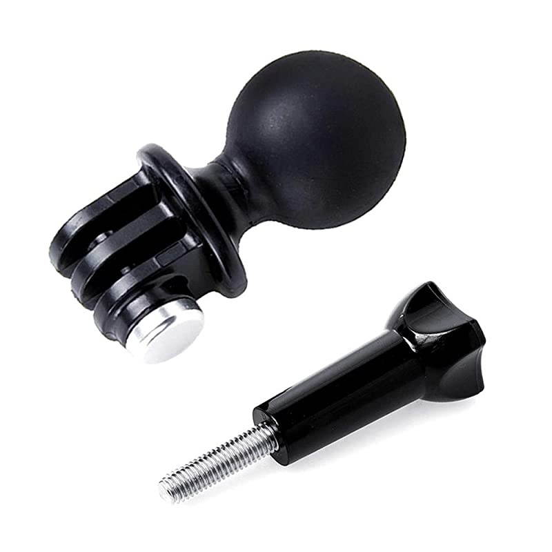 Ball Mount for GoPro Hero 9 8 7 6 5 4 3+ 3 Black Silver 2018 Max Session Fusion Osmo Action Xiaomi YI AKASO SJCAM Camera Ball Head Mount Adapter 1Inch Diameter Ball with Thumb Screw