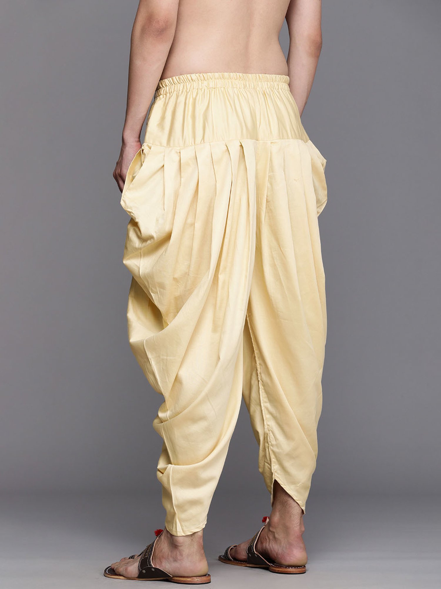 Ramraj ALAMEEN White Cotton Solid Dhotis