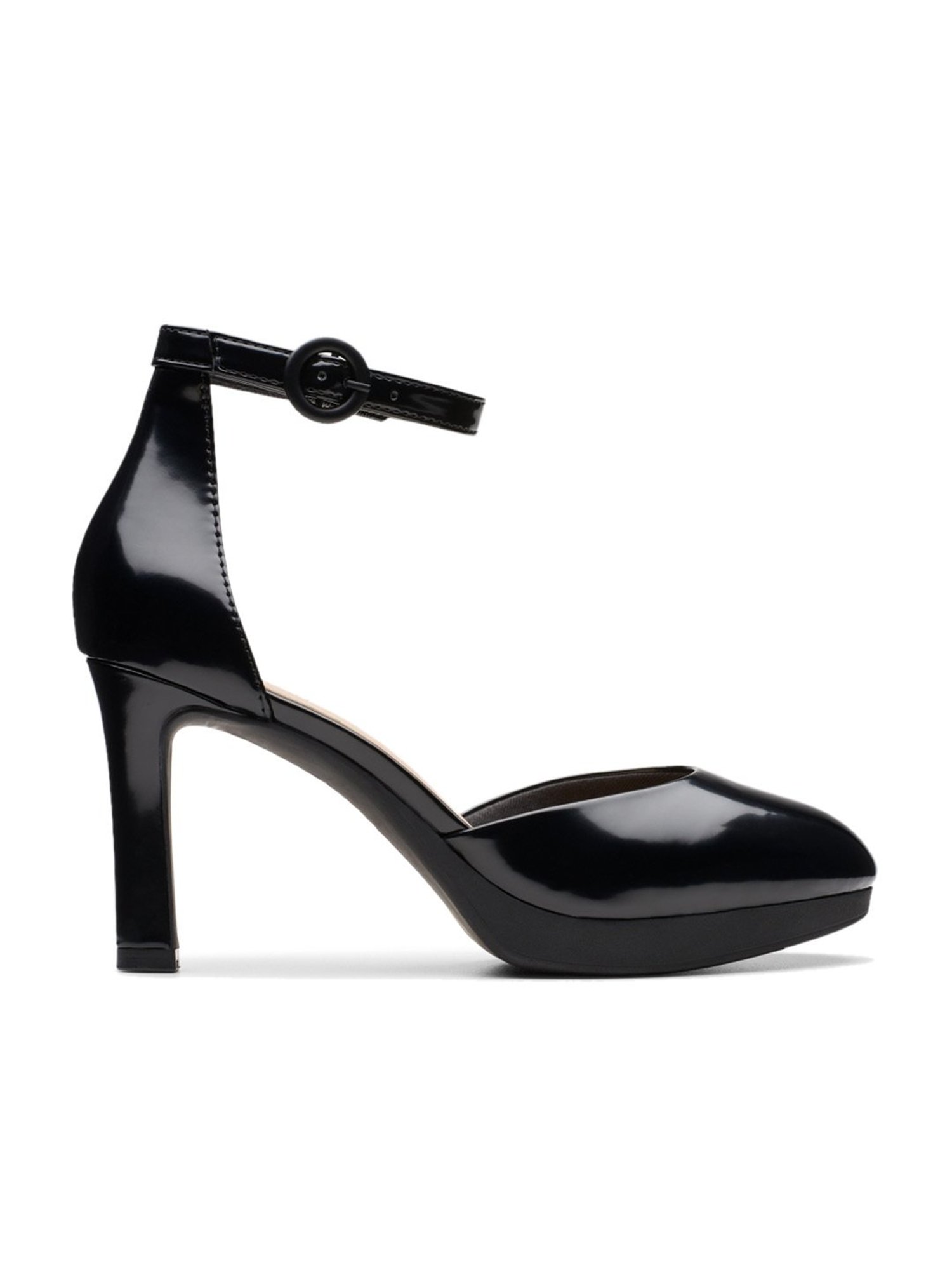 Clarks Women's Ambyr2 Cove Black Ankle Strap Stilettos