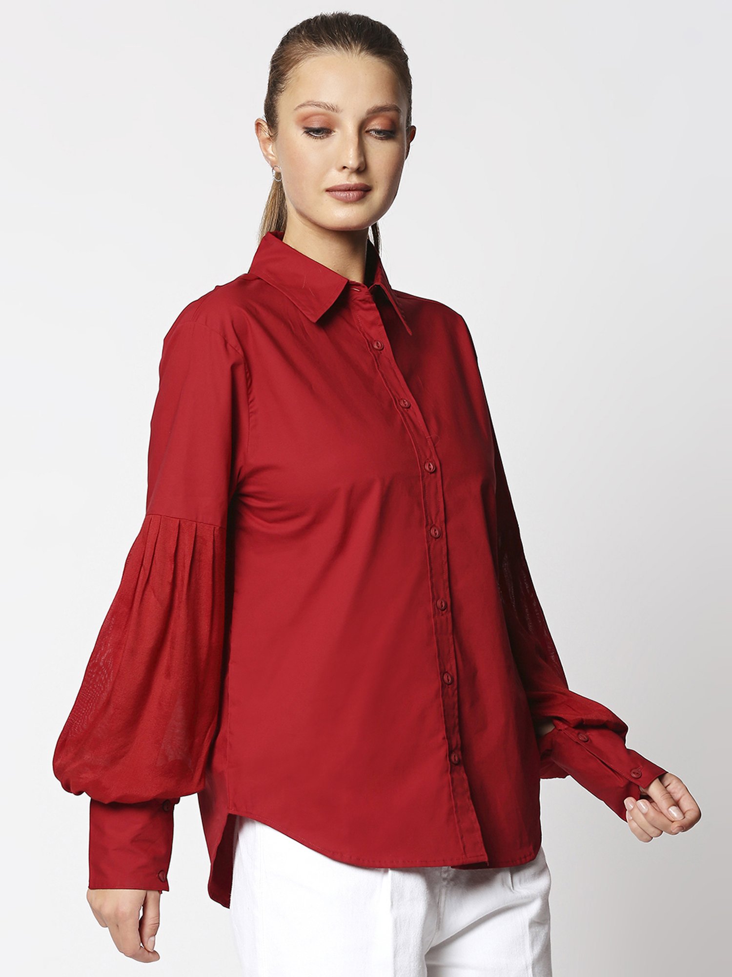 Remanika Red Pure Cotton Shirt