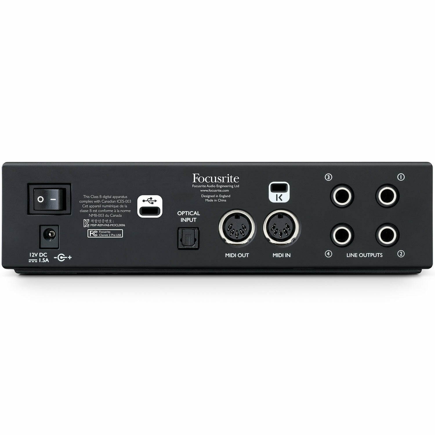 Focusrite Clarett 2Pre USB 10-in, 4-out Audio Interface