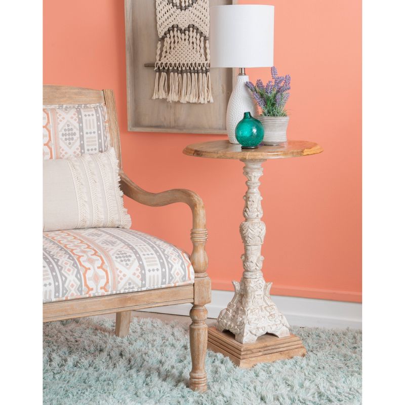 Sanita Side Table Antiqued White - Powell Company