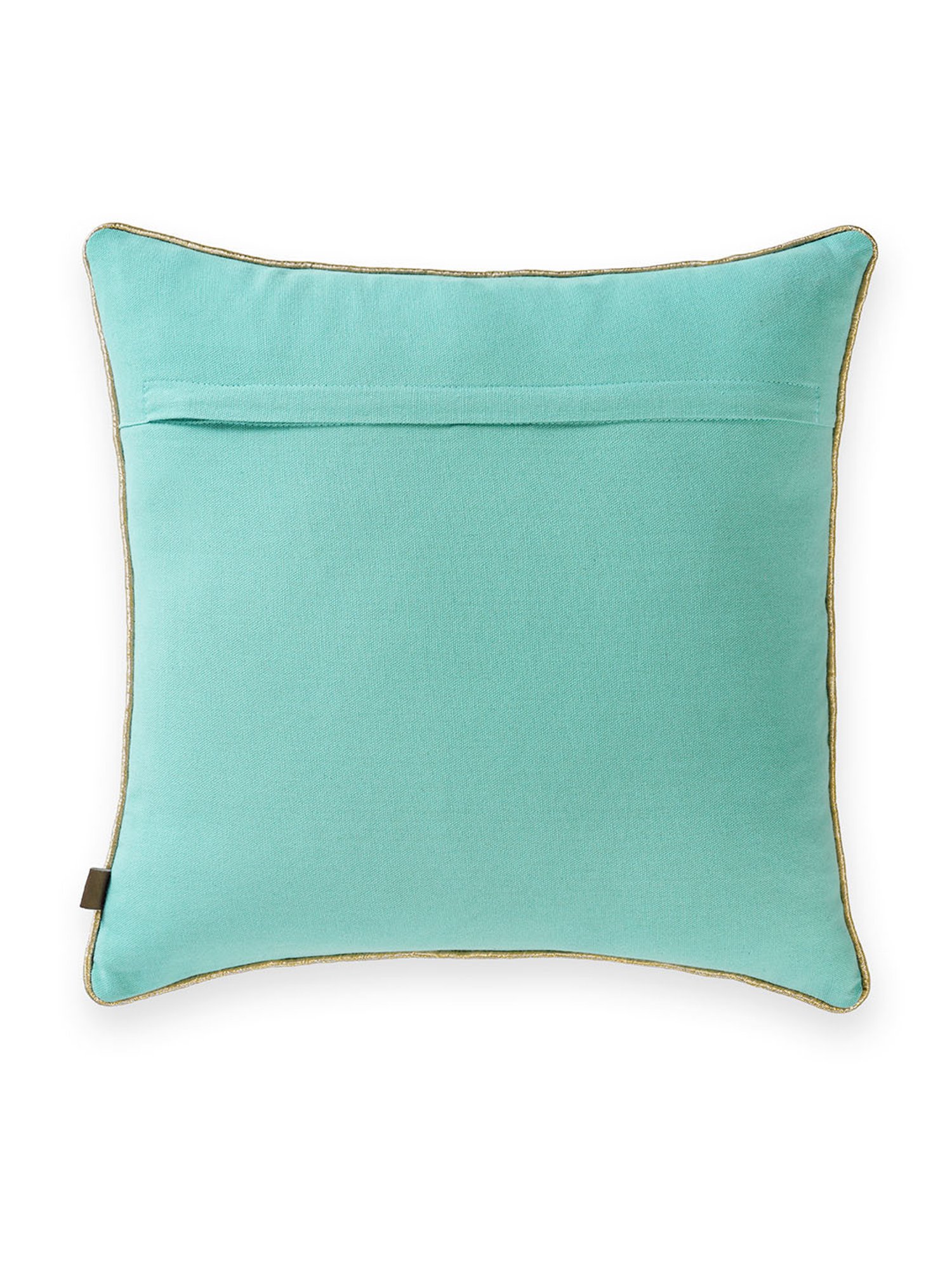 Pure Home and Living Blue Cotton Embroidery Cushion Cover