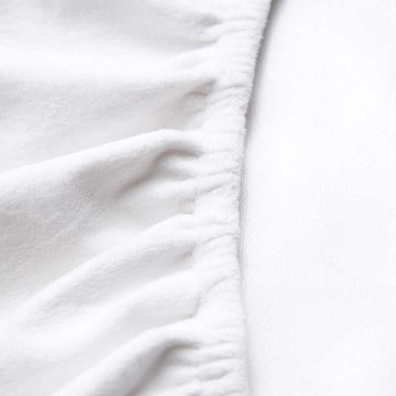 JumpOff Jo Fitted Crib Sheet - Minky Crib Sheet for Standard Sized Crib Mattresses - Hypoallergenic and Waterproof - 28 x 52 Inches - Blue Bear