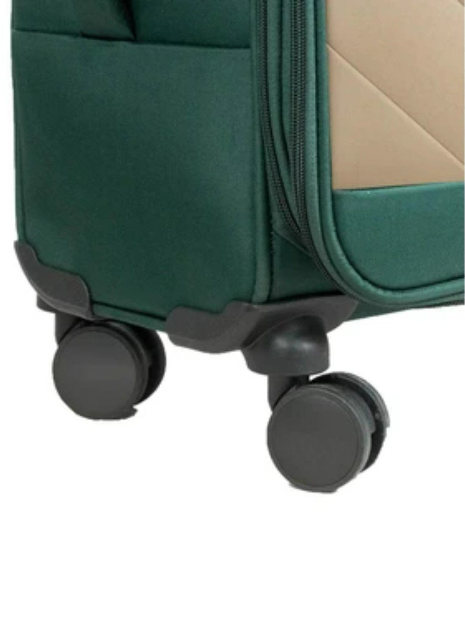 Carriall Green 4 Wheel Medium Soft Cabin Trolley - 42 cm