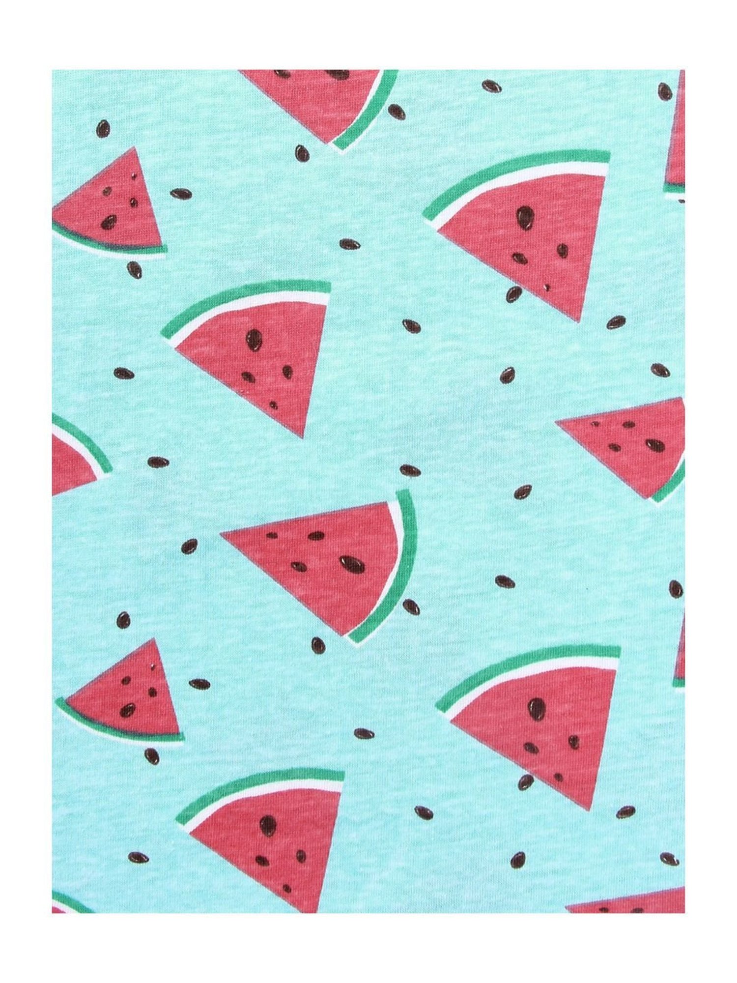 Cub McPaws Girls Aqua Blue & Red Cotton Printed Full Sleeves T-Shirt Set