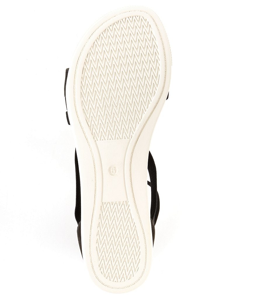 Eileen Fisher Sway Leather Ankle Strap Platform Wedge Sandals