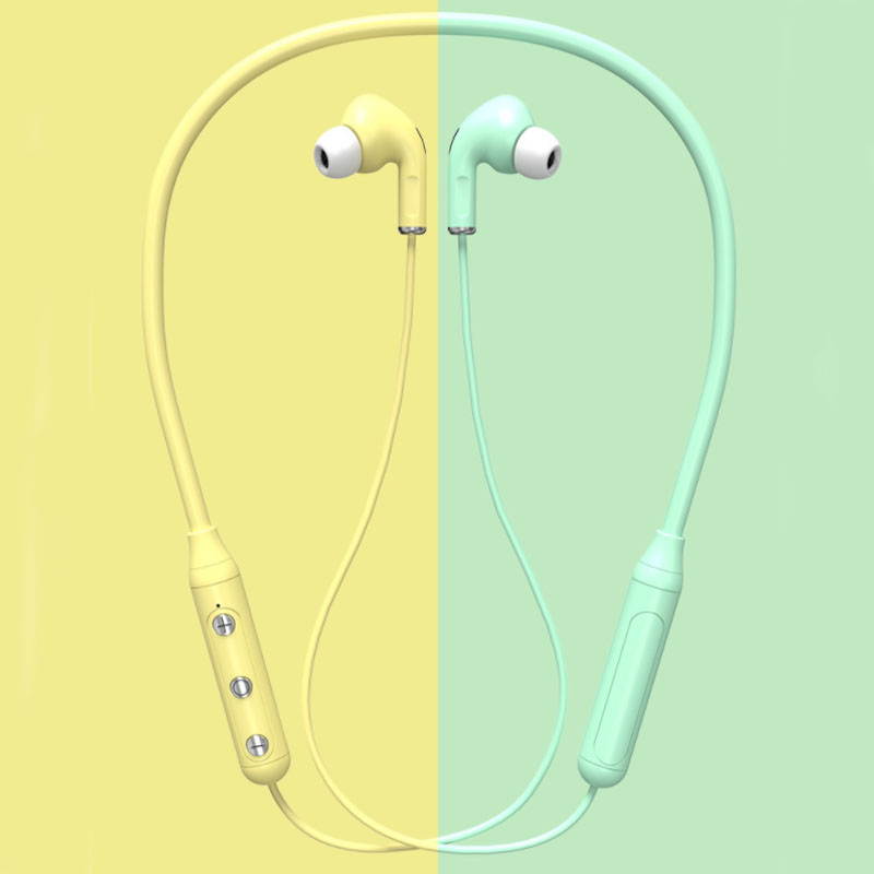 Hanging Neck Bluetooth Sports Headphone Waterproof with Noise Cancelling Bulit-in Mic in-Ear Earbuds for Video/Conference Call/Workout/Running/Gym