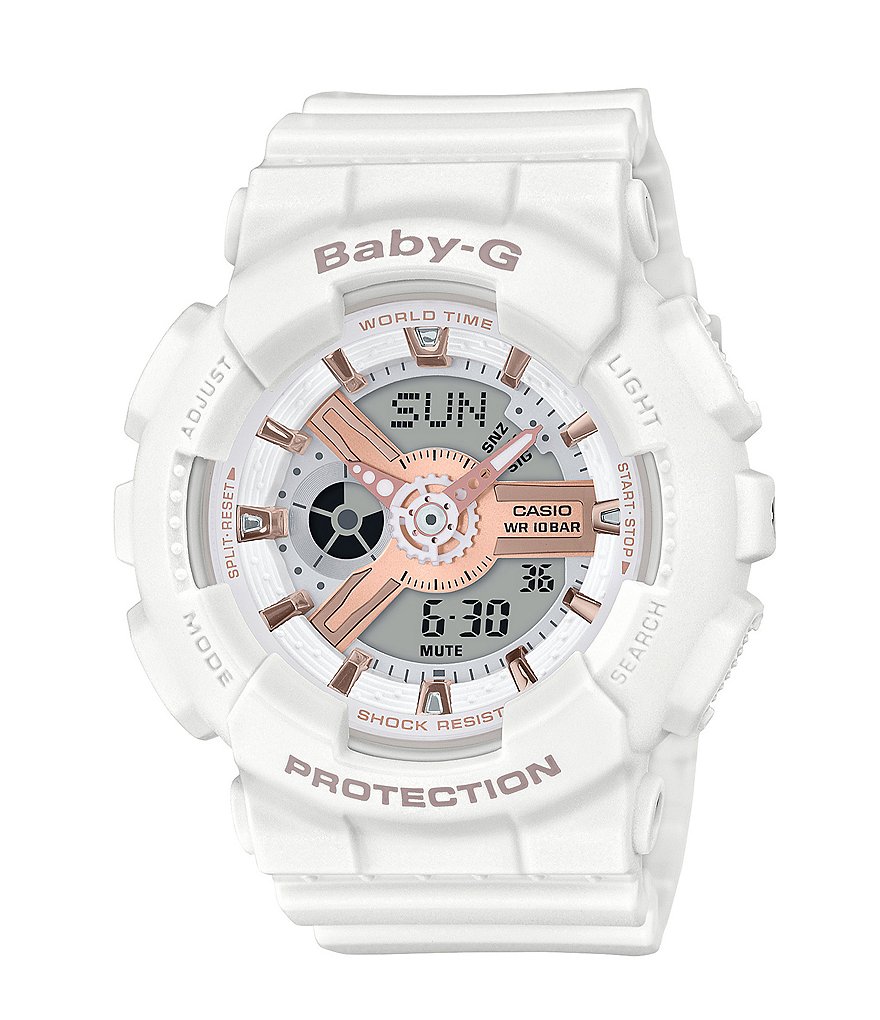 G-Shock Ana Digi White & Gold Shock Resistant Watch