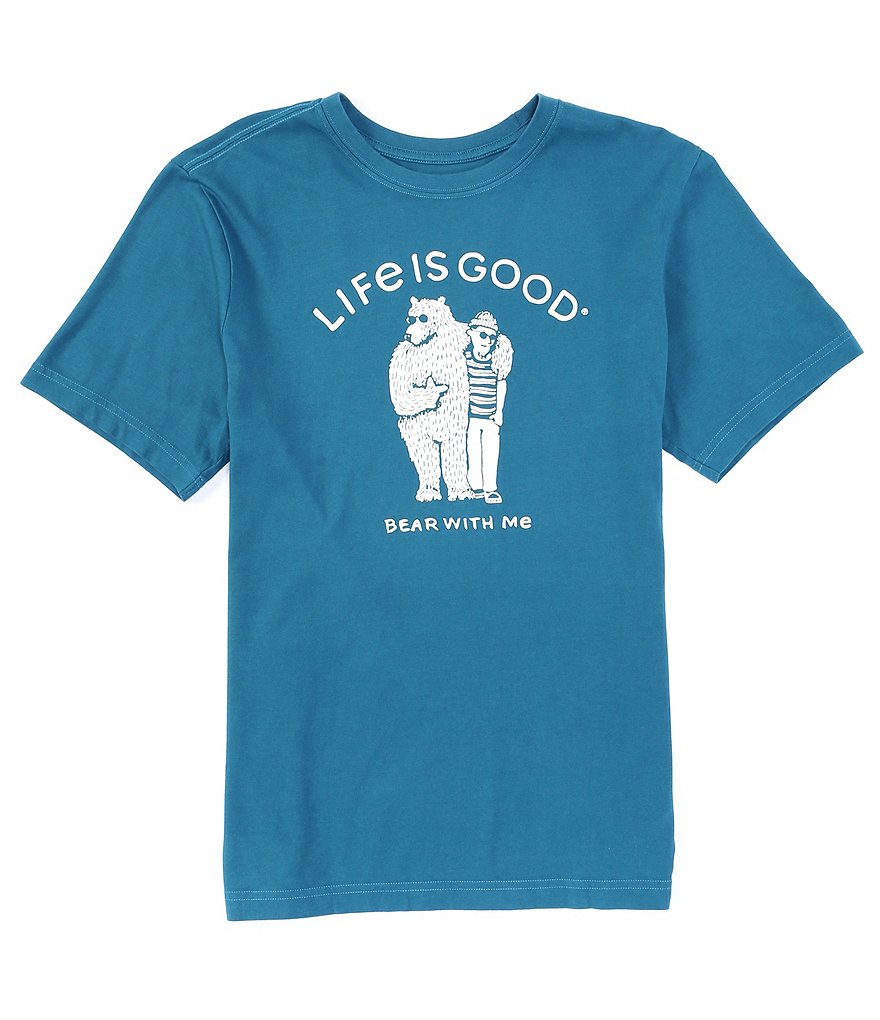 Life Is Good Short-Sleeve Bear With Me Friend Graphic Tee