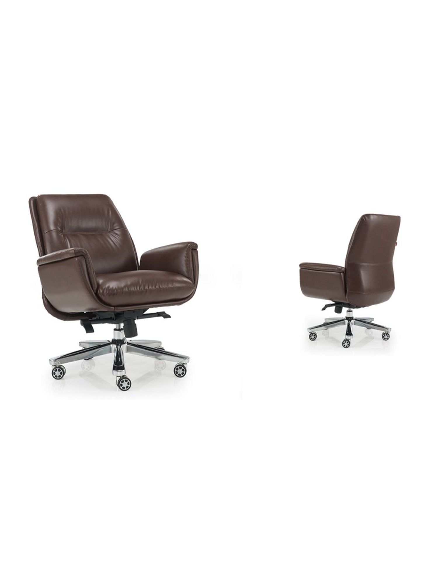 Durian Lincoln Brown Premium Leatherette Office Chair