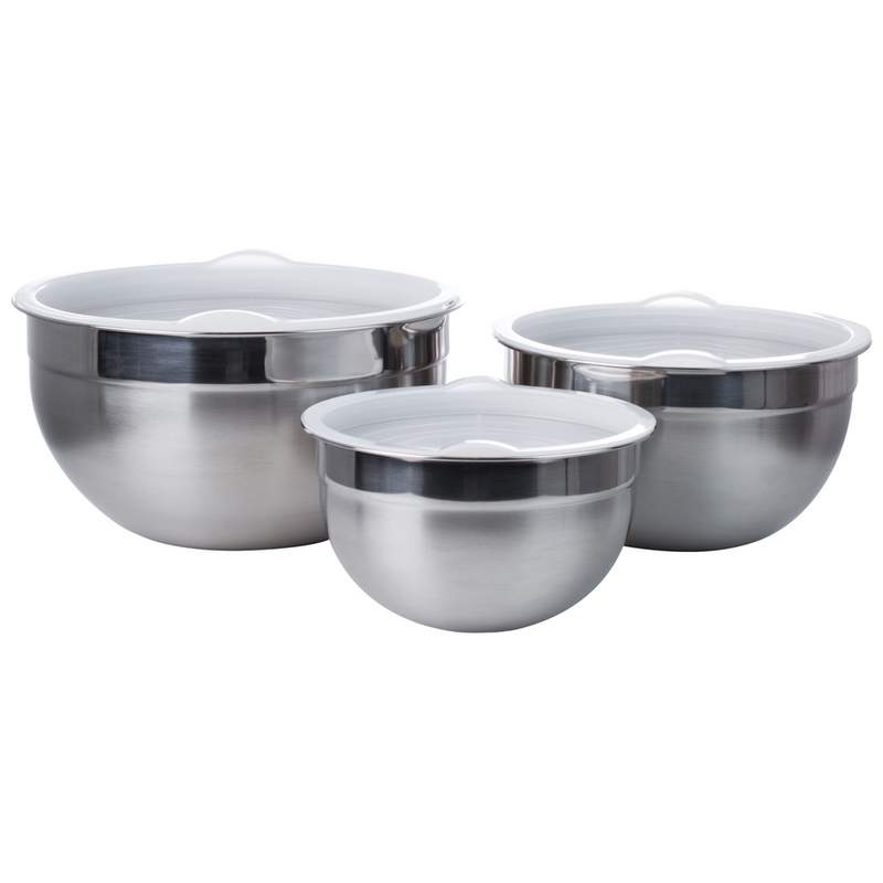 6pc stainless steel mixing bowl set