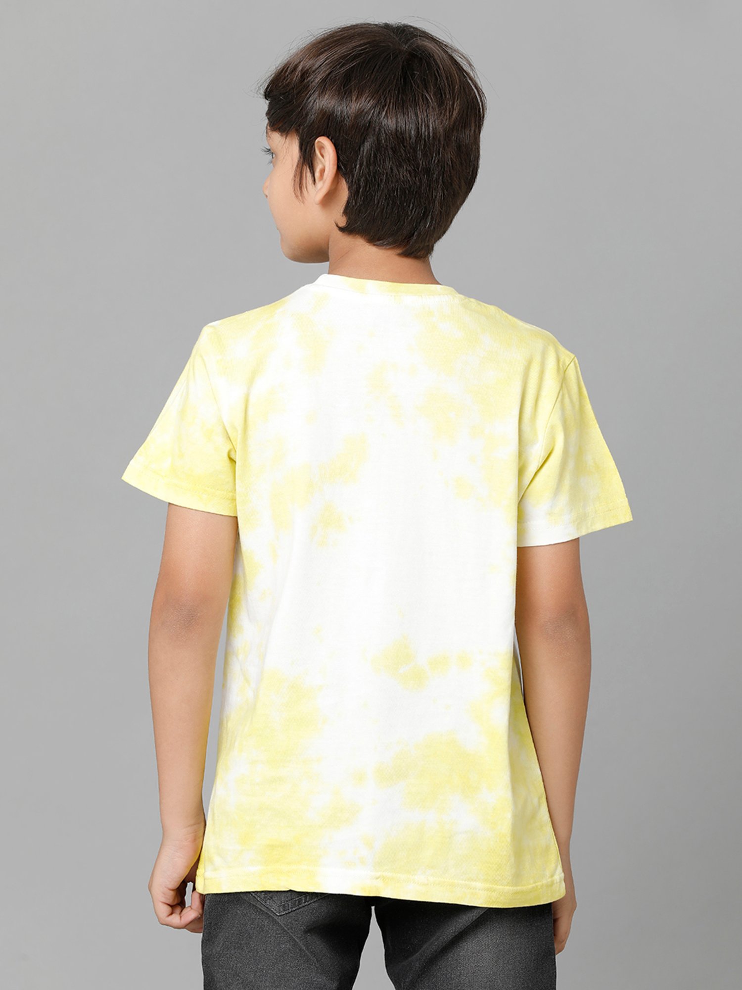 Under Fourteen Only Boys Yellow Printed T-Shirt