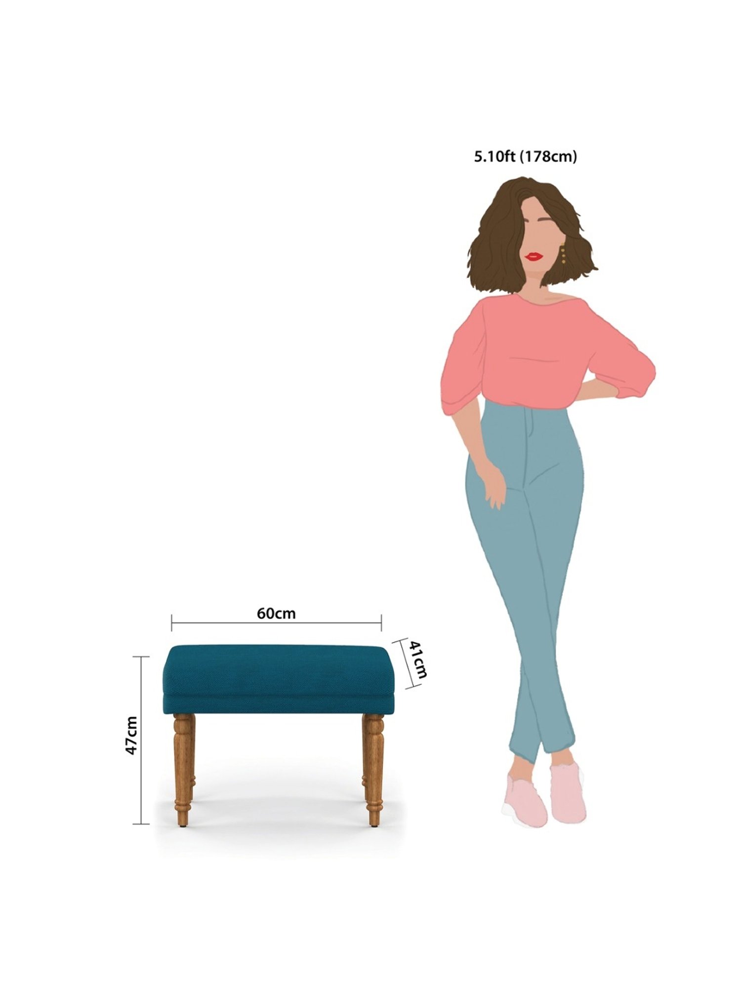 Picardy Vanity Stool Fabric/Antique Pearl - Acme Furniture