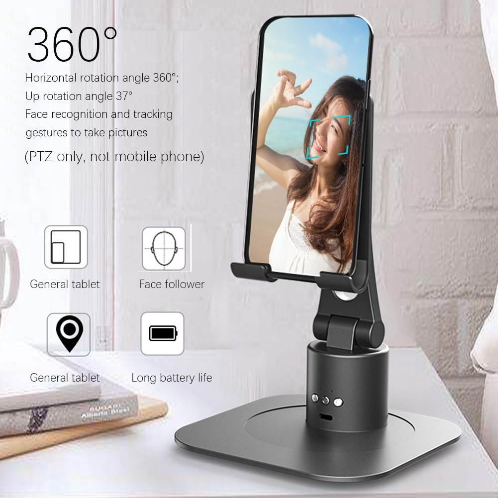 Rotatable Smartphone Gimbal Holder Tablet For Vlog Alloy Face Tracking 360&deg; Rotation Face Recognition Tracking