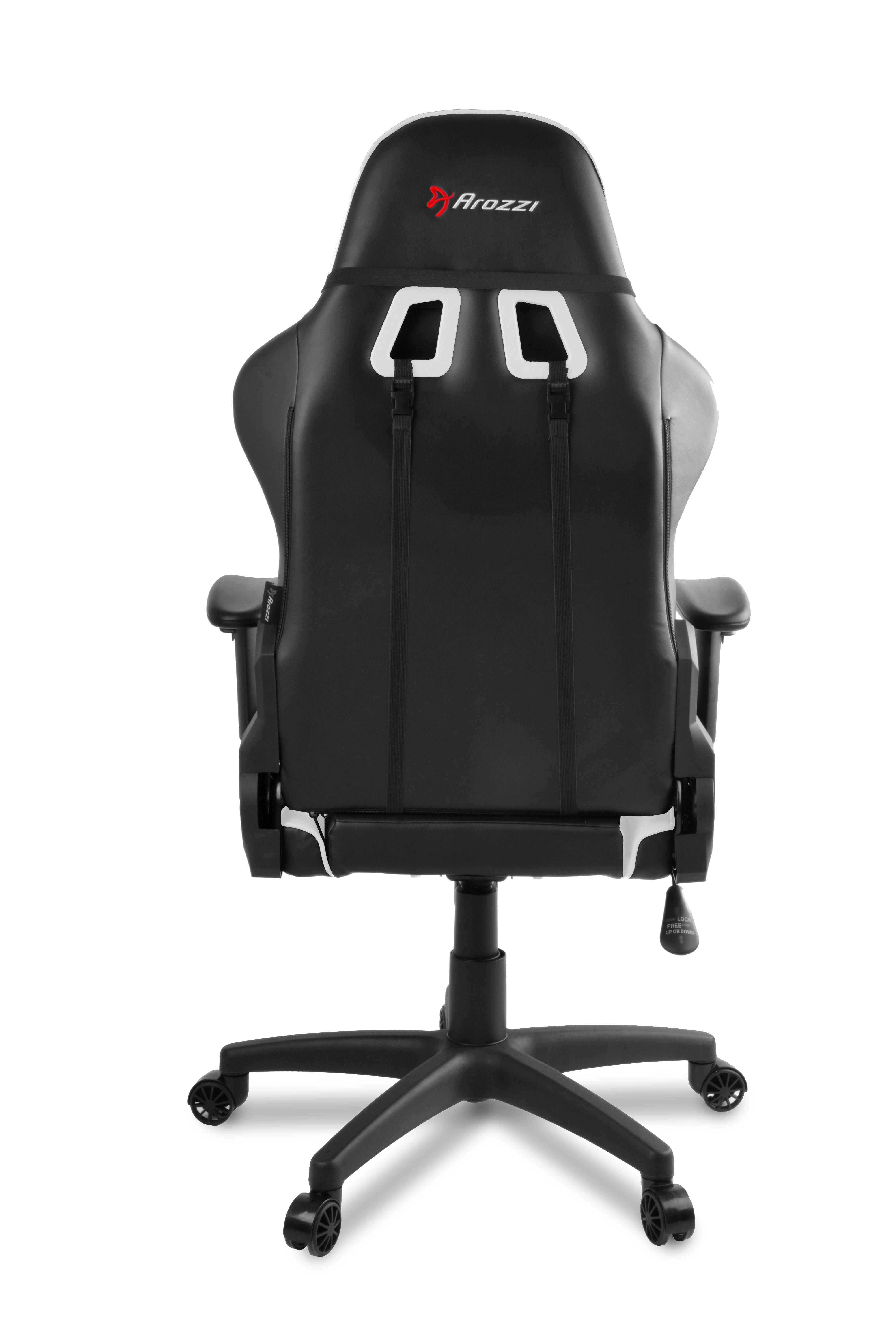 Arozzi VERONA-V2-WT Advanced Racing Style Gaming Chair with High Backrest White