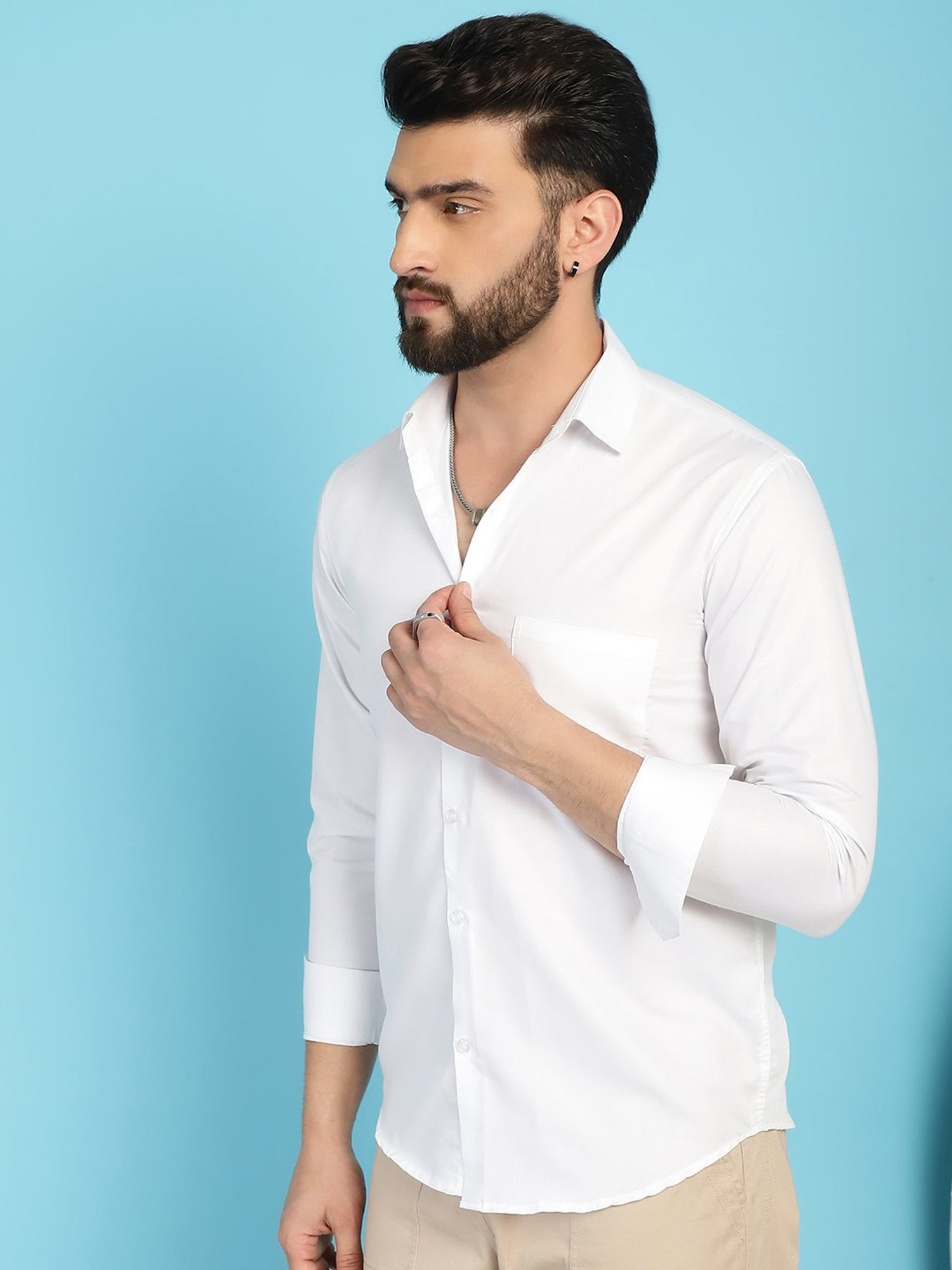 Indian Needle White Regular Fit Shirt