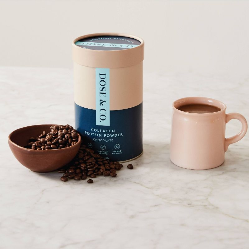DOSE&CO Collagen Protein Powder - Chocolate - 14.8oz