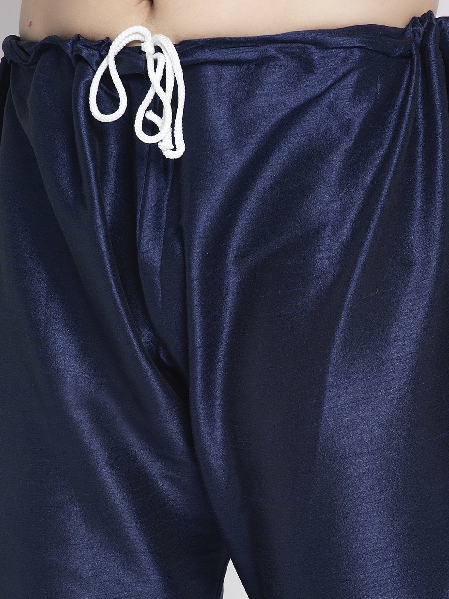 Benstoke Navy Blue & Grey Regular Fit Kurta Set With Jacket