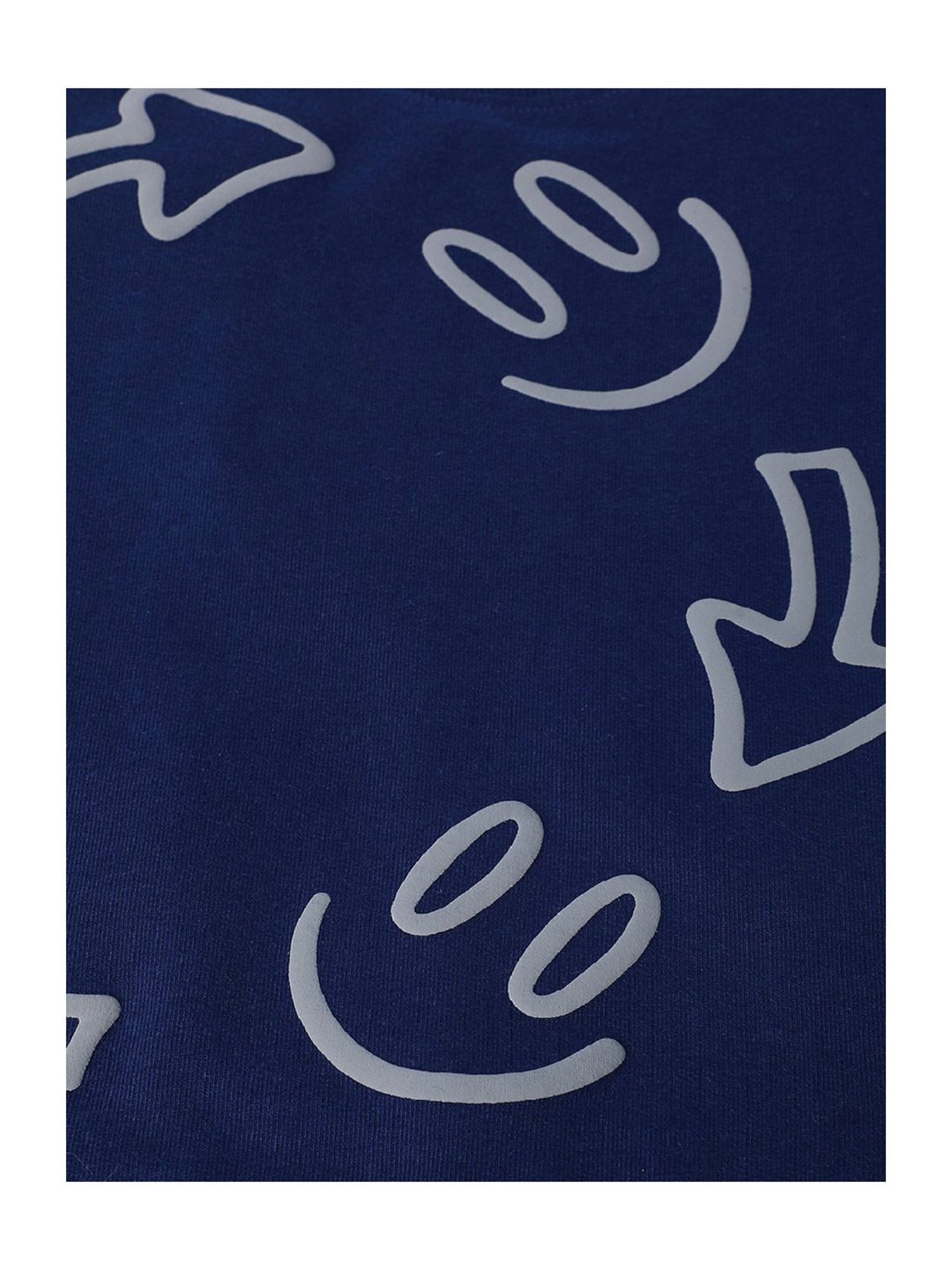 MINIKLUB Kids Navy Printed Full Sleeves Sweatshirt