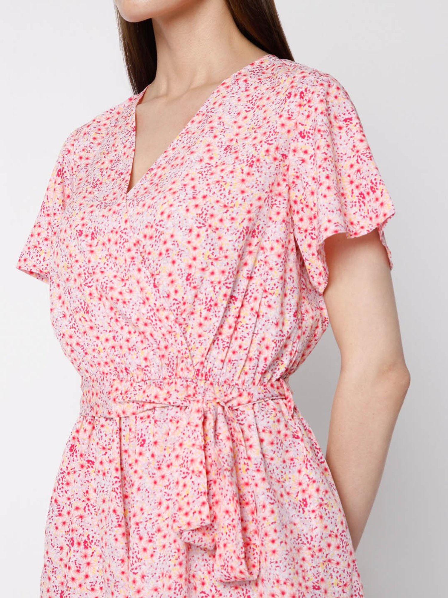 Vero Moda Pink Printed Playsuit