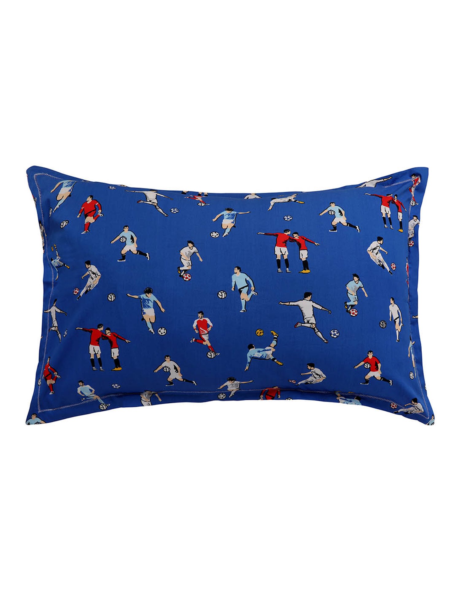 Nigh Nigh Football Blue Cotton 300 TC Kids Bed Linen Set