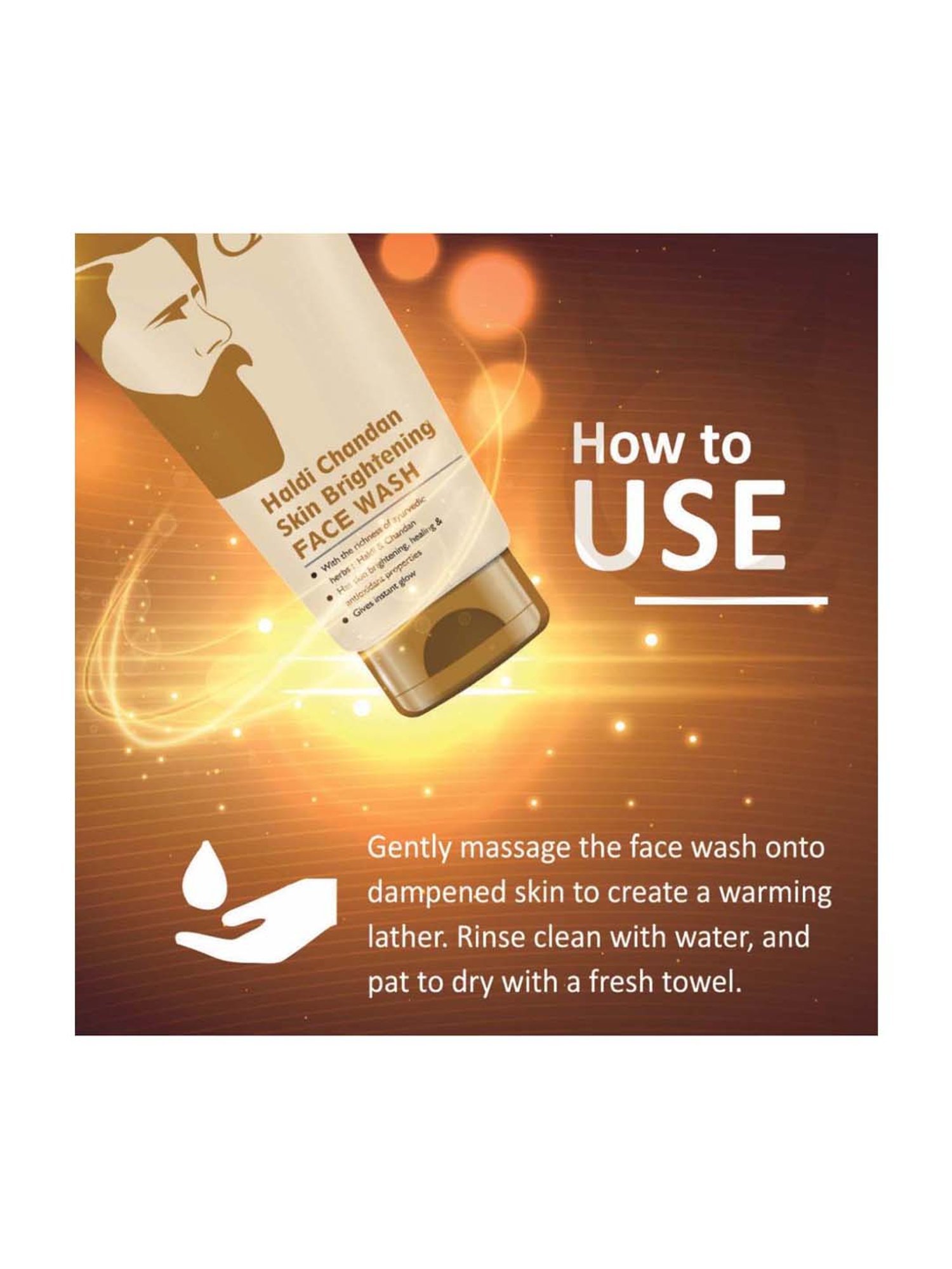 Qraa Men Haldi Chandan Skin Brightening Face Wash - 100 gm