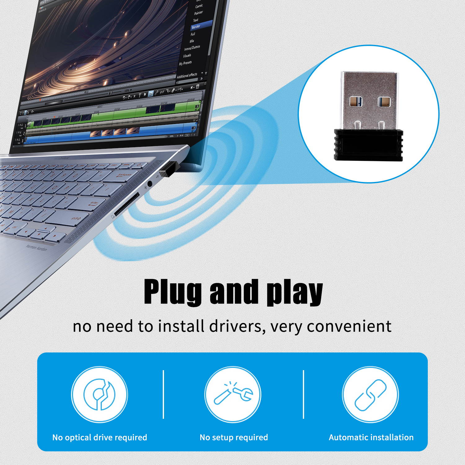 Donwell Slim Wireless EVA Mouse Silent USB Mice 2.4GHz Rechargeable RGB Light For PC Laptop MacBook Air 202 with Type-c USB Receiver/connector