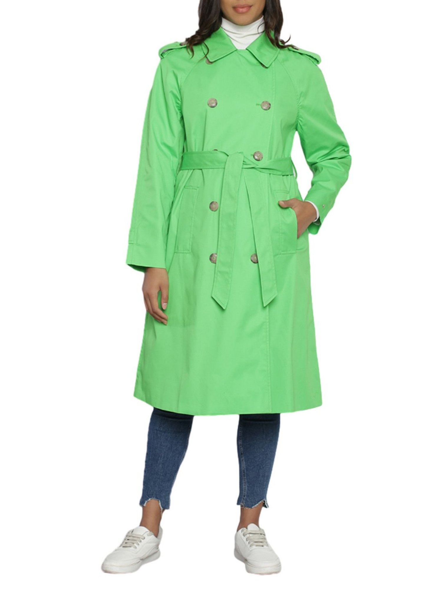 Tommy Hilfiger Spring Lime Regular Fit Trench Coat