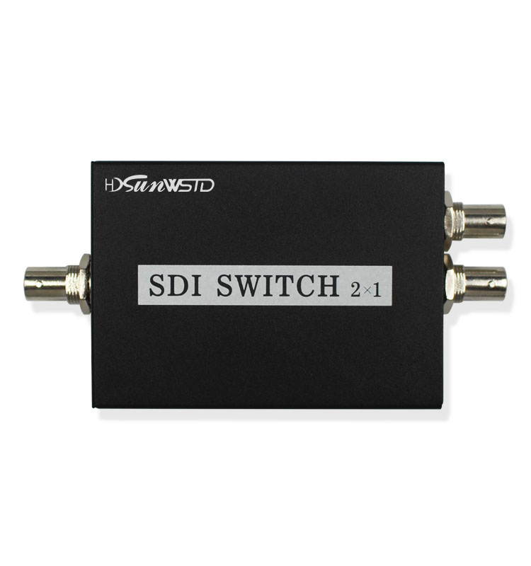 SDI Switcher 2x1 HUB SDI Intelligent Switch Extender 2 To 1 Converter for 3G HD SD Monitor Security Camera CCTV Video