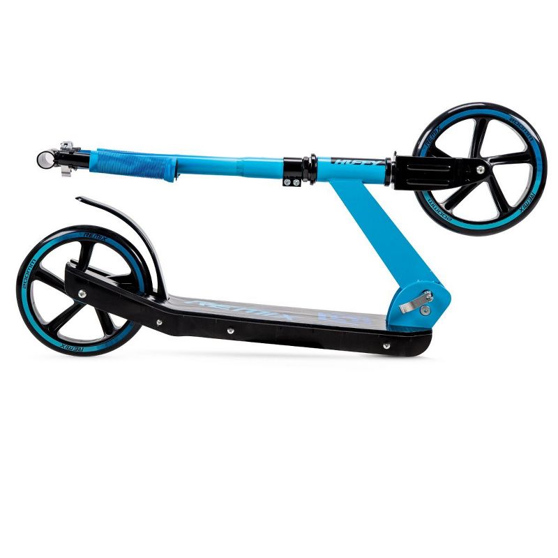 Huffy Remix Folding Inline Scooter with Oversized 200mm Wheels for Kids Ages 8 and Over, Lightweight and Durable Design, Blue