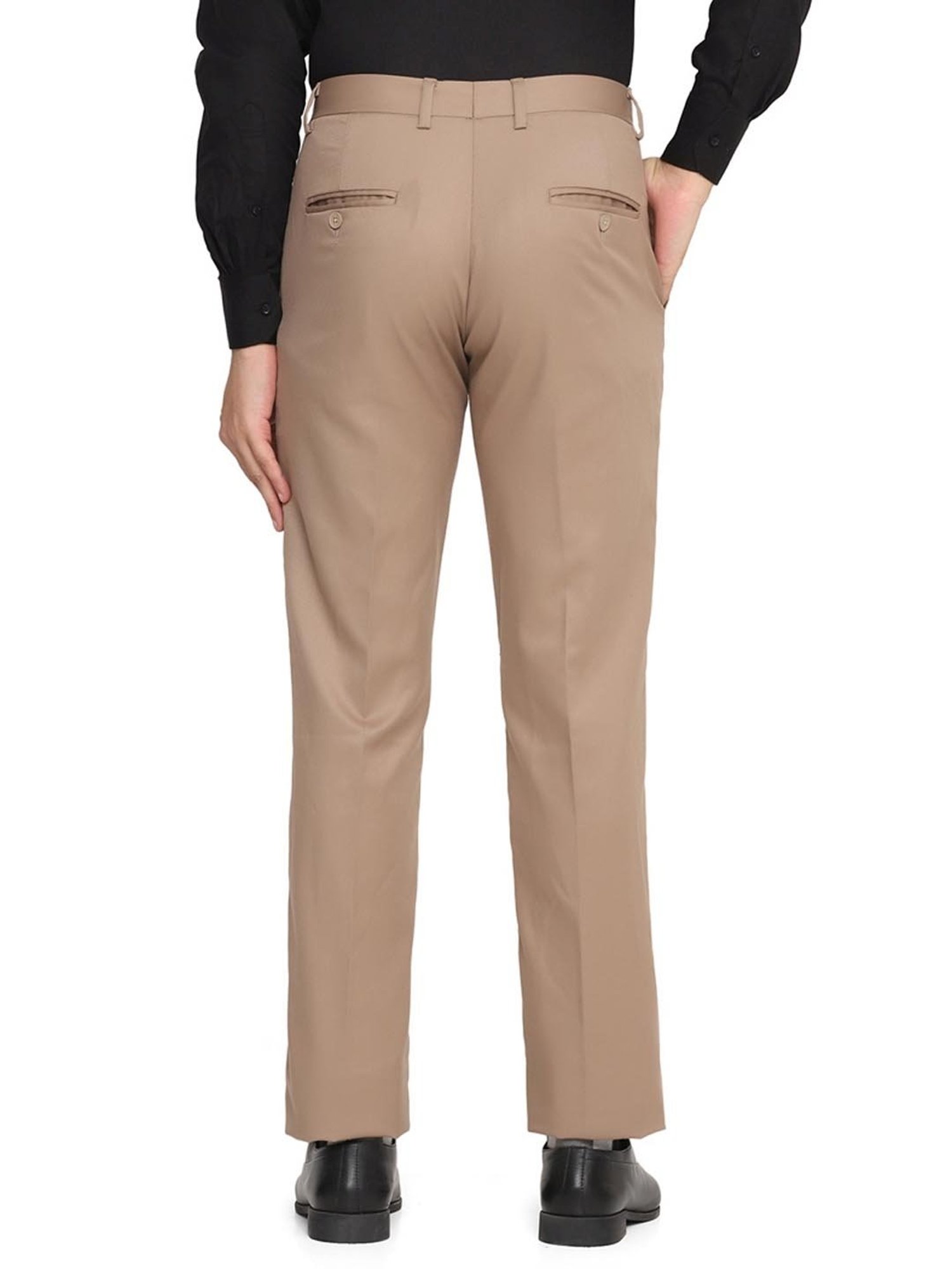 TAHVO Brown  Regular Fit Trousers