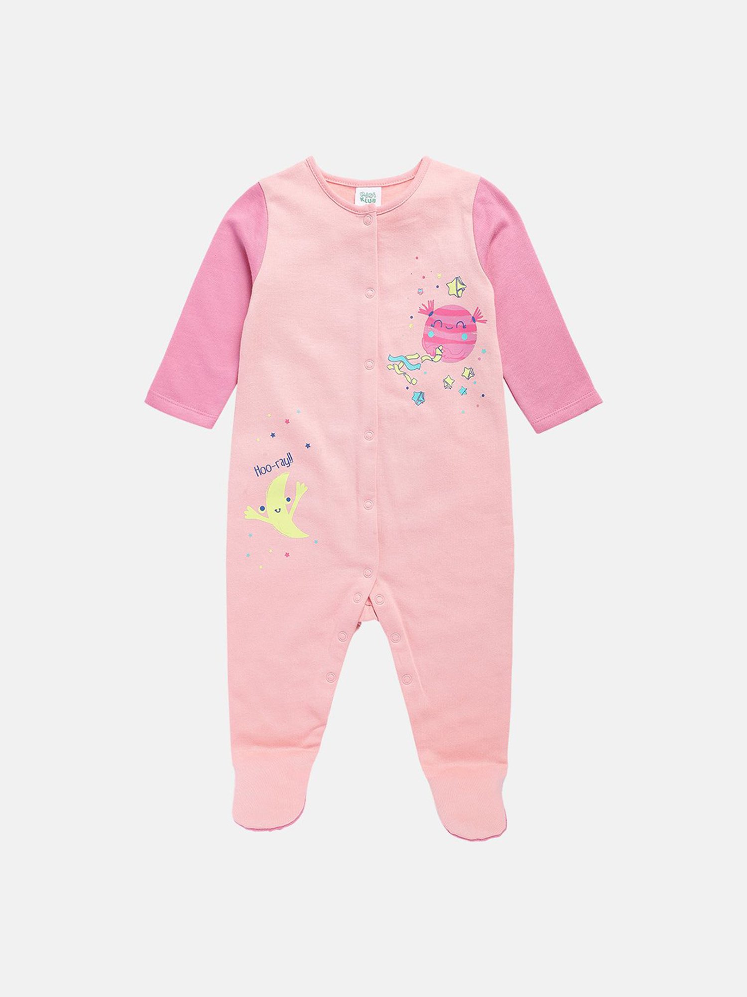 Berrytree Organic Kids Black Cotton Animals Print Rompers