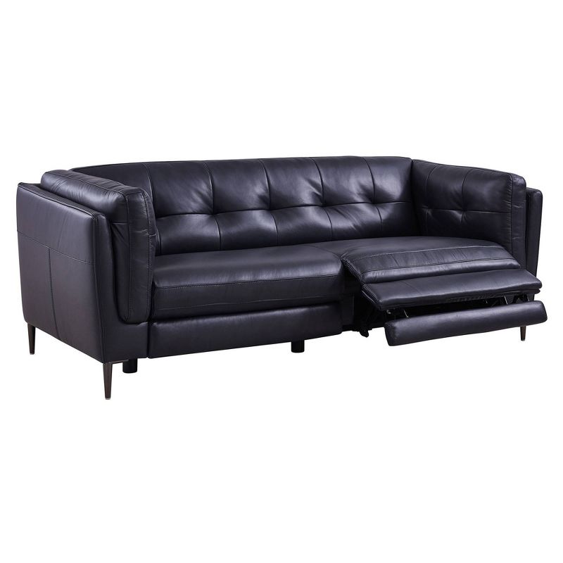 Byron Faux Leather 2 Seater Reclining Loveseat Dark Brown - Baxton Studio