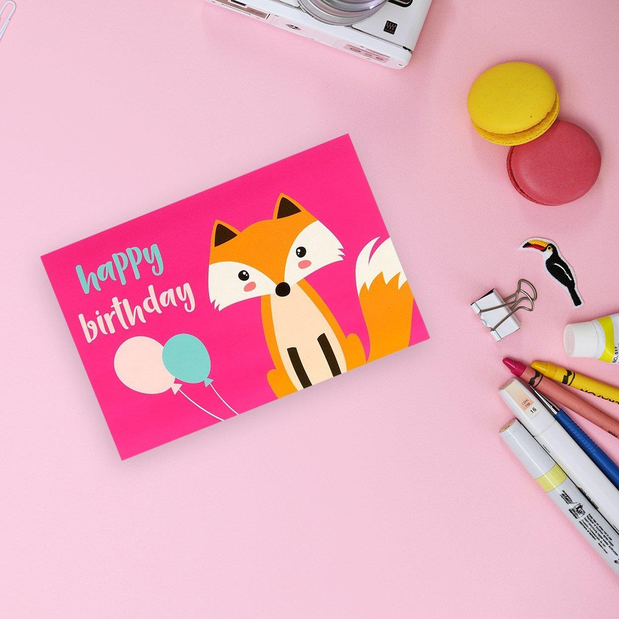 48 Pack Children Birthday Cards Unicorn, Flamingo, and Monster Designs Happy Birthday Greeting Cards Assortment for Kids Variety Pack - Bulk Box Set with Envelopes Included - 4 x 6 Inches