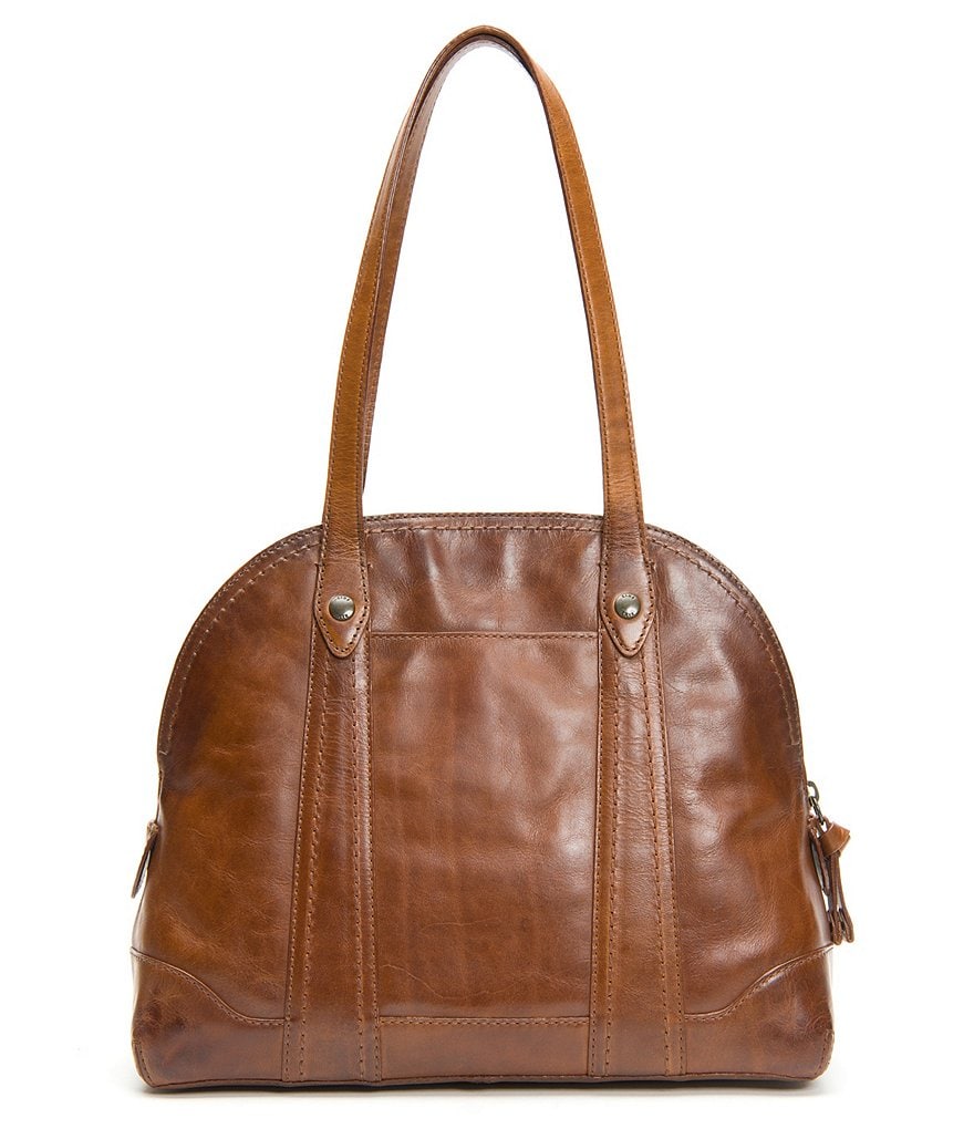 Frye Melissa Zip Domed Leather Satchel Bag