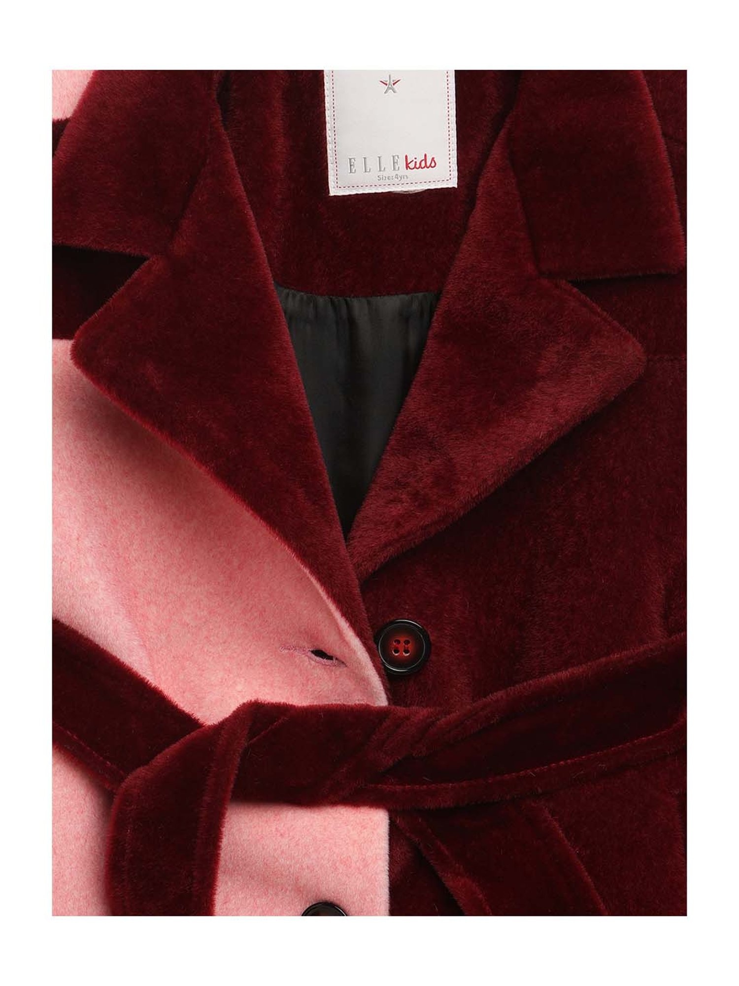 Elle Kids Multicolor Regular Fit Coat