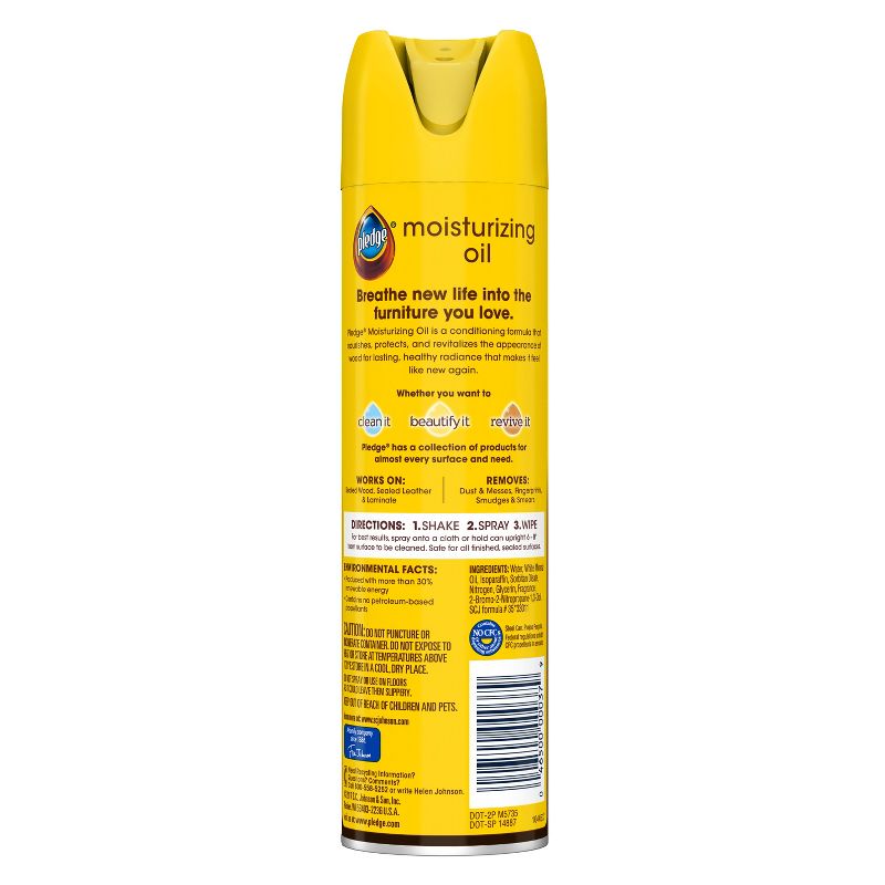 Pledge Amber & Argan Scent Moisturizing Oil - 9.7oz