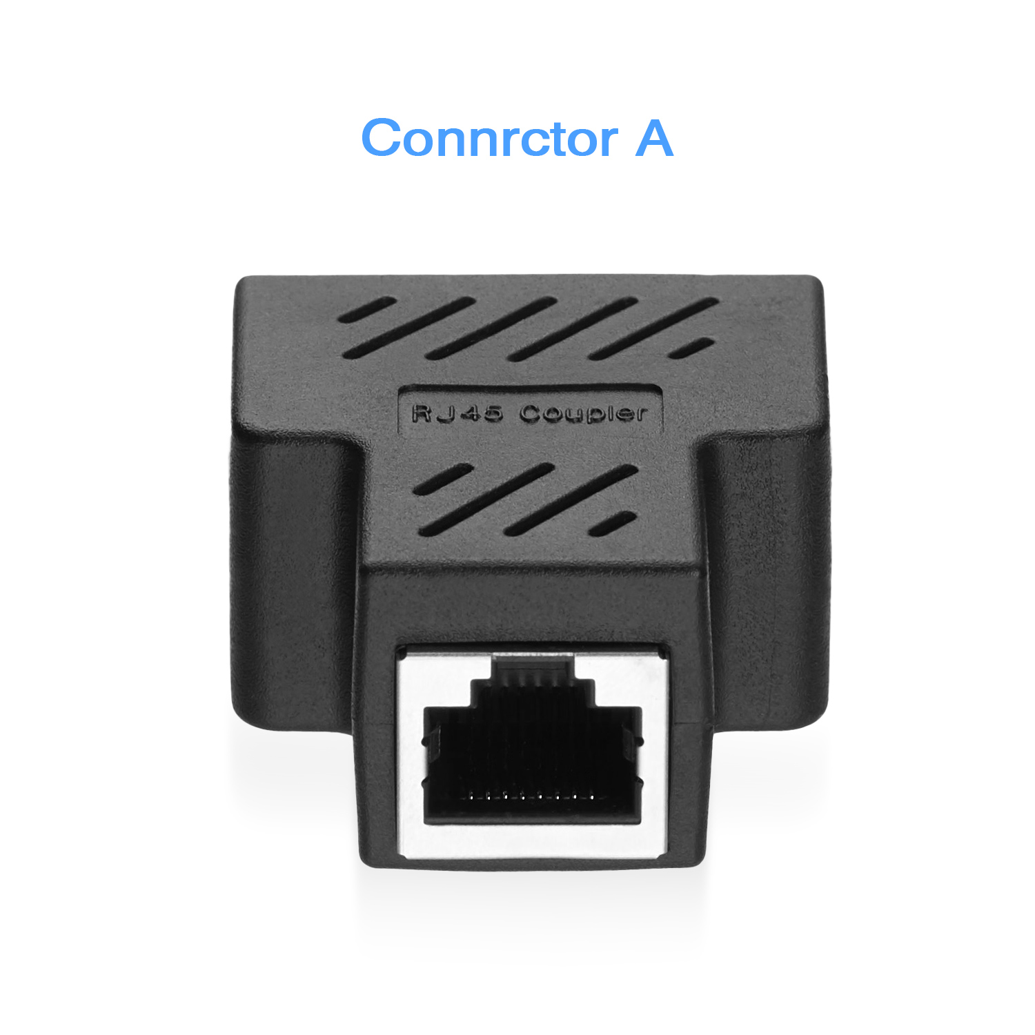 FirstPower RJ45 Splitter Adapter 1 to 2 Ways Dual Female Port CAT 7 6 5 LAN Ethernet Cable