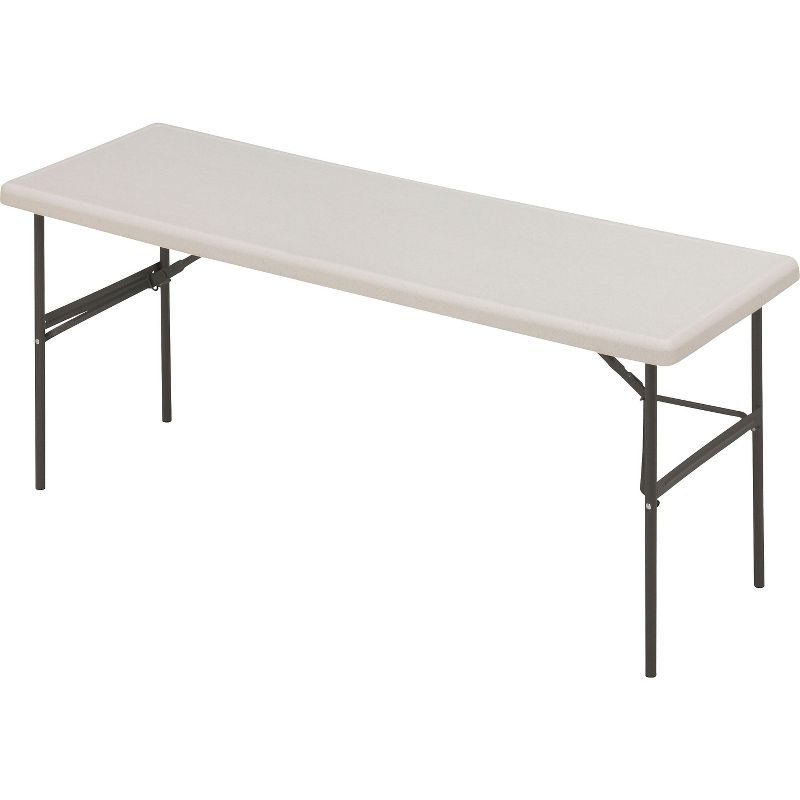 Iceberg IndestrucTables Too 1200 Series Resin Folding Table 72w x 24d x 29h Platinum 65383